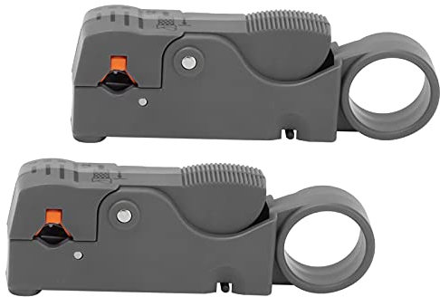 Outil de dénudage de câble coaxial, pince à dénuder 2 pièces ABS portable durable pour le bricolage