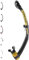 Cressi Itaca Ultra Snorkel, Aereatore Dry per Immersione Apnea e Snorkeling Unisex Adulto, Nero/Dorato, Nero/Oro