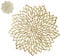 Snowkingdom Lot de 18 sets de table ronds dorés métallisés en vinyle pressé pour salle à manger, cuisine, décoration pour Noël, mariage, fête de Thanksgiving