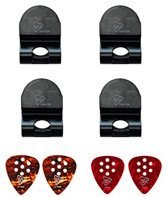 IVU CREATOR Smart 3-in-1 guitar strap locks guitar strap blocks guitar pick holder with non-slip picks and cable hook