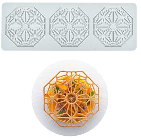 Silikon-Fondant-Spitzenmatte, Zuckerhandwerk-Abdruckform, essbarer Kuchen, Molekularküche, Dekoration, 3 Löcher Papierschnitt