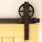 Schiebetürschiene, 183 cm, Set mit Hängerollen, System, Schwarz, für 1 Schiebetür, innen, 91 cm, breit, großes J-Form