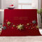 Weihnachten Wärme Decke Rot Sterne Gemütlich Kuscheldecke Weiche Flauschige Flanelldecke 130x150 cm Sofadecke Klimadecke Reisedecke Wohndecke Outdoor Decke für Teenager