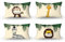 Aoihrraan 30x50cm 4er Set Süß Karikatur Tier Dekorativ Kissenbezug Forest Monkey Giraffe Floral Plant Beige Weicher Kurzer Plüsch Quadratischer Baby Kissenhüllekinder Party Schlafzimmer Sofa Bett