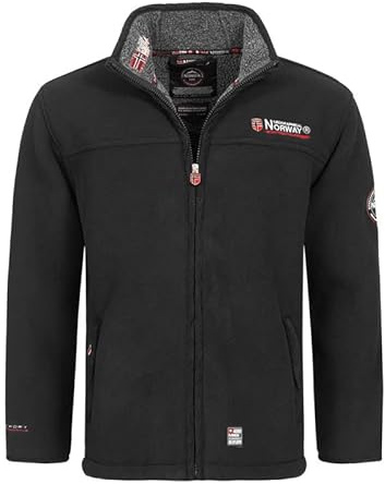 Geographical Norway Distribrands Ubolt Men - Uomo Warm Thick Fleece Zip - Uomo Warm Winter Sweatshirt Jacket Soft - Felpa A Maniche Lunghe Foderata - Ideale Autunno Inverno