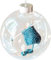 Transparente Weihnachtskugel mit Stricken und Häkeln Ornament, Weihnachtsbaum hängende kristallklare Kugeldekoration, handgefertigte Wolle Weihnachtsdekoration Geschenk für Strickerinnen (F)