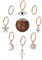 Kakonia Knorpelohrstecker Ohrstecker für Frauen Männer Edelstahl CZ Labret Helix Piercing Tragus Ohrstecker rosegold 10MM