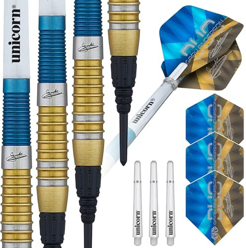 Unicorn Gary der Fliegende Schotte Anderson Duo Dartpfeile Set, blau, 18 g