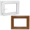 Alupl Neo Energeto - Finestra in PVC, a buon mercato, effetto legno, di alta qualità, con 2 vetri, interno bianco, esterno, rovere dorato, 80 x 50 cm, 800 x 500 mm, DIN destra