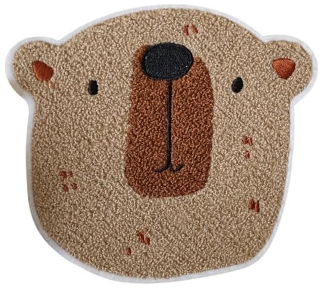Chenille Patch Bär - Aufbügler, Aufnäher, Applikation, Bügelbilder, Chenille Patches Tiere, Kinderkleidung, Flicken, Teddy, flauschig