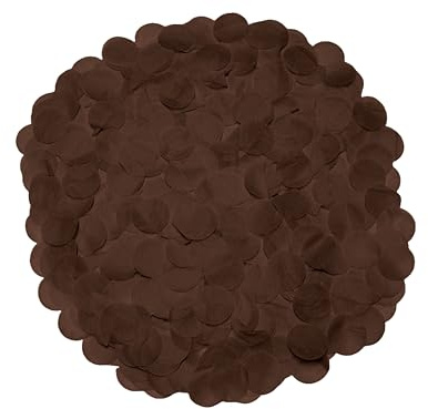 Zebra Balloons Dunkelbraunes Papierkonfetti, 2,5 cm Durchmesser, 10 Gramm (2er-Pack)