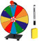Glücksrad zum Drehen, TGKYK 30cm Glücksrad zum Selbstgestalten mit Radiergummi und Markierstift, 12 Steckplätzen Drehrad Glücksrad, Lucky Wheel für Lotteriespiele, Karneval Party, Verkaufsförderung