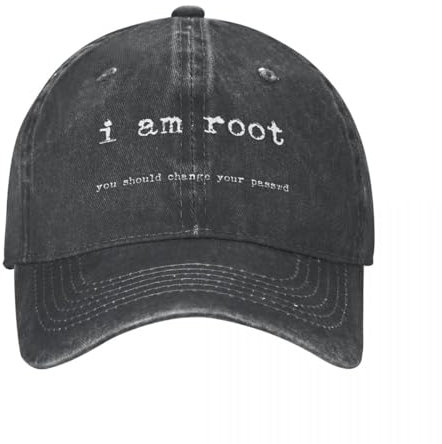 WVVCXCC Unisex und modisch I Am Root Männer Baseballmützen Ubuntu Command Linux Unix Distressed Washed Caps Hut Outdoor Running Verstellbare Snapback Cap Sport Outdoor-Geschenke