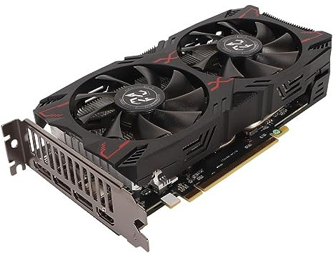 Cuifati RX5500XT Gaming-Grafikkarte, 8 GB GDDR6 256-Bit-Computergrafikkarte, PCIE 4.0 X16 3DP HDMI Desktop-PC-Grafikkarte mit Zwei Lüftern, Geräuscharm und Leiser Betrieb