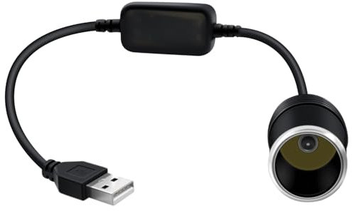 HuaLiSiJi USB Accendisigari Auto Femmina Cavo Accendisigari USB 5V USB A Maschio a 12V Presa Accendisigari per i Registratori Di Guida, GPS, Cani Elettronici e Altri Dispositivi (USB, 0.6m)