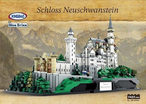 BlueBrixx Pro 102873 – Schloss Neuschwanstein aus Klemmbausteinen mit 7437 Bauelementen. Kompatibel mit Standardsteinen von Anderen Herstellern. Lieferung in Originalverpackung.