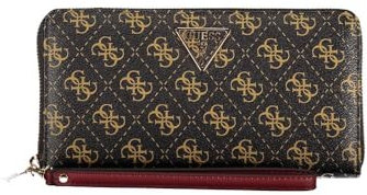 GUESS Laurel Cheque Organizer Brown Logo