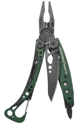 Leatherman Skeletool CX - 7-in-1 Camping & Survival Multi-Tool, Stainless Steel, Made in USA, Dark Green