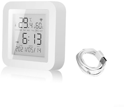 EpheyFIF WiFi Raumthermometer Hygrometer Smart WiFi Temperatur Luftfeuchtigkeit Monitor Für Tuya Smart WiFi Thermometer Hygrometer Innen Raum Digital Temperatursensor Teilen-Funktion