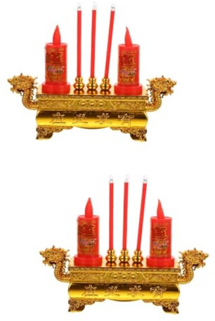 Cabilock 2St Elektronischer Weihrauchbrenner Halter für Räucherstäbchen LED-Kerze anbieten led zimmerbrunnen LED-Zimmerbrunnen Weihrauchbrenner Handwerk Desktop-Räuchergefäß- Plastik