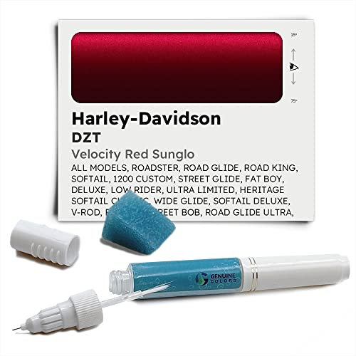 Genuine Colors Lackstift VELOCITY RED SUNGLO DZT für Harley-Davidson Rot ALL MODELS, ROADSTER, ROAD GLIDE, ROAD KING, SOFTAIL, 1200 CUSTOM, STREET GLIDE, FAT BOY, DELUXE, LOW RIDER, ULTRA LIMITED, HER