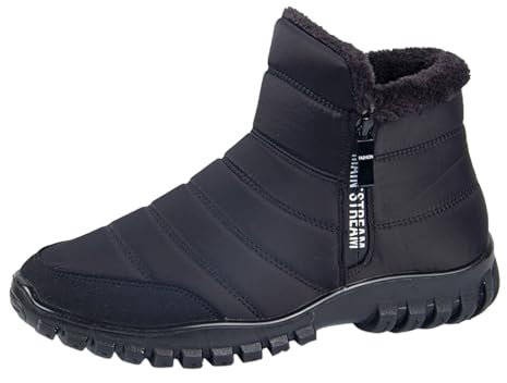 Winterstiefel Damen Herren - Warme Gefüttert Winterstiefel rutschfest Baumwollstiefel rutschfest wasserabweisend Gummistiefeletten Ankle Boots Kurzschaft Booties Für Damen Und Herren