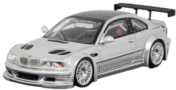 CUTSUGOK maßstabsgetreues Auto 1:64 for M3 GTR E46 Diecast Modellauto Ornament Automodell Fertiges Automodell Statisches Automodell Modellfahrzeug zum Sammeln(A)