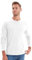 NetSetUK Mens Valueweight Long Sleeve T-Shirt Crew Neck 100% Cotton T Shirts Men Casual Pullover Long Sleeve Tee for Workwear or Sports Activities White