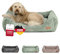 HS-Hundebett® Kuschelbett Deluxe Cord M (70x90cm) – Orthopädisches Hundebett mit Memory Foam & Anti-Rutsch – Waschbar – Grün – Made in DE