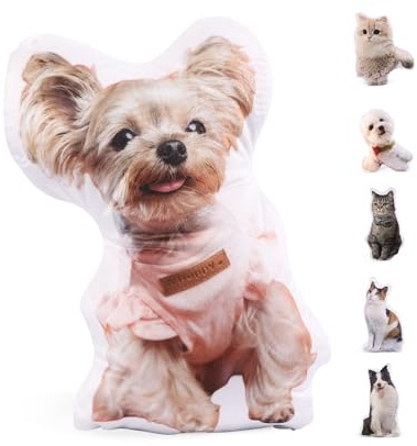 Glooraca Hundekissen, personalisierbar, Foto, Katzenkissen, individuelles Haustierkissen mit Bild, personalisiertes Geschenk für Männer und Frauen (30,5 cm)