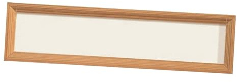 Folpus Marco de Pintura de Madera, Marco de caligrafía, Marco de Fotos Rectangular multifunción, Marco panorámico para decoración de Sala de Estar y, Color Madera, 10.5 Cm X 32 Cm