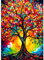 KEYIFA Arbre de Vie Coloré Diamond Painting 5D Complet, Peinture Diamant Adulte Art Accessoires, DIY Cristal Art Toile Peinture Kit Diamant Painting, Murale Décoration 30x40cm