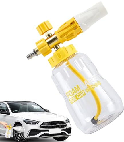 Qkbuza Schaumsprüher für Auto, Handpumpe, Garten, 1 l, Sprühflasche, Hochdruckreiniger für Auto und Haus