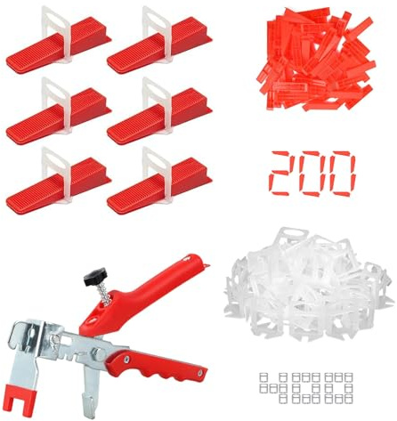 601 Pièces Croisillon Autonivelant 3mm - Kit de Nivellement Carrelage Professionnel,400 Croisillons,200 Cales Réutilisables,1 Pince,Croisillon Carrelage Autonivelant Pour Carrelage Sol Carreaux de Mur