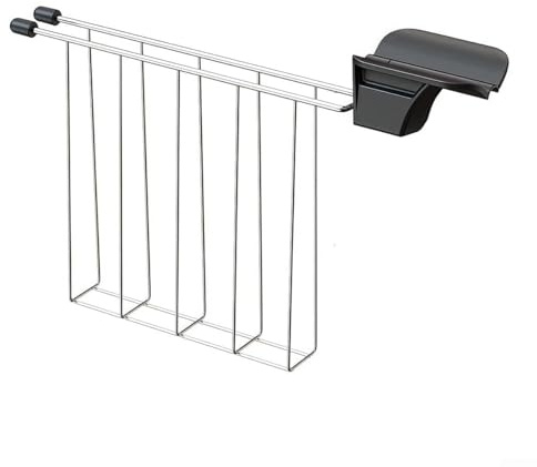 HaloModora Stainless Steel Sandwich Cage for Toasters Bread Holder with Heatproof Handles Easy Clean Kitchen Gadget for Bagels Buns Teacakes(Black)