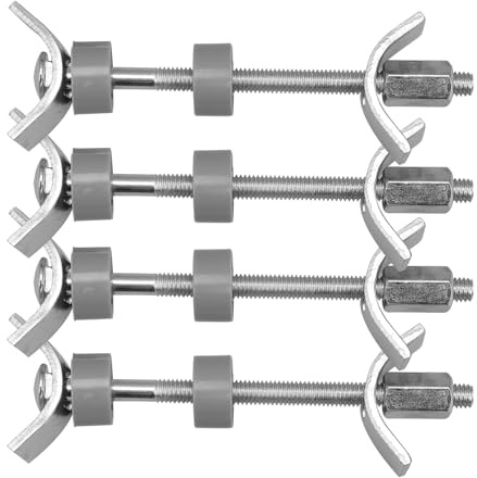 VILLFUL 4Pcs Heavy Duty Steel Countertop Joint Connector Clamps Quick to Install Grey Furniture Joiner for Kitchen Worktops Sturdy Resistant Break