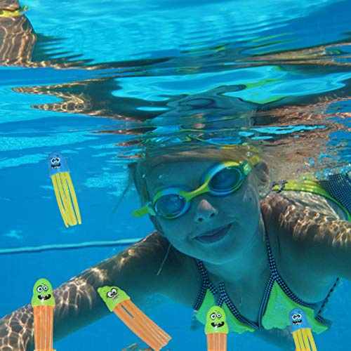 Yanmis Oktopus-Pool-Tauchspielzeug, Elastisches Übungsspielzeug Zum Baden, Tolles Geschenk für , 3 X Oktopus 11,5 cm (Colorful)