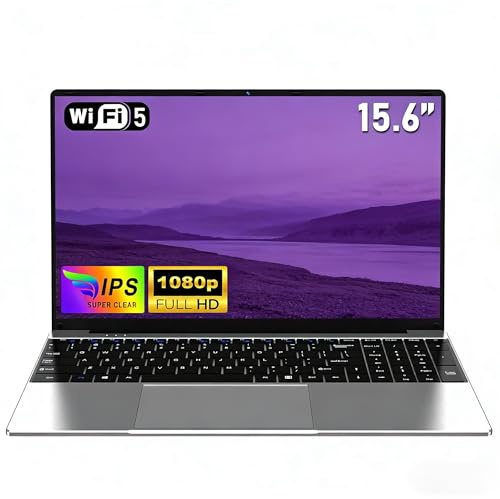 NAIKLULU 15,6 Pouces Pc Portable 4425Y Processeur, 16GB RAM 256GB SSD Laptop Ordinateur Portable, Full HD 1920x1080P Computer, Batterie 5000mAh/38Wh, Emplacement Carte TF