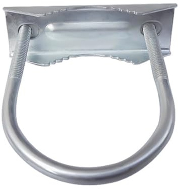 Getdoublerich Heavy Duty Antenna Mast Clamp, U-Bolt Pipe Mounting Bracket for 1-1.8 Inch Poles, Rust-Resistant Metal Fixing Kit for Ham Radio, TV, Cellular & Flagpoles