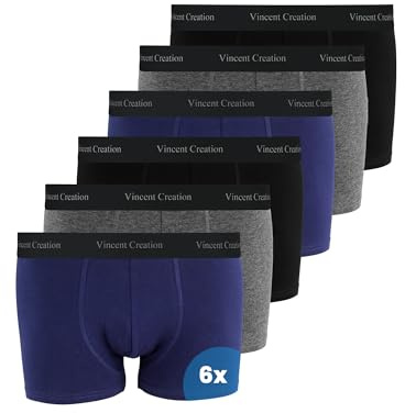 Herren Boxershorts 6er Pack aus Baumwolle, Unterhose, Herren Retroshorts | Hochwertige Baumwolle, Unterhosen Männer, faltenfreie Passform durch Elasthan, Ideal für den Alltag