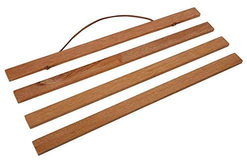 Delaman Elegant Posterschiene für Bilder Poster aufhängen Magnetische Klemmschiene aus Teakholz Verschiedene Größen (Size : 30cm)