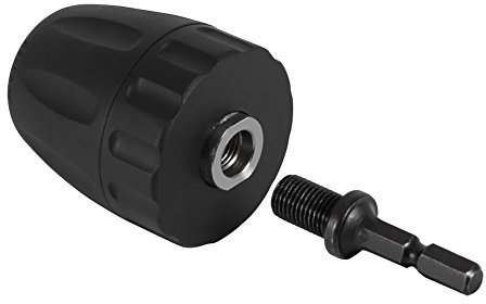 Dewin uneo - 3/8-24UNF Portabrocas de Broca sin Llave 0.8-10MM con Adaptador de Varilla Hexagonal de 1/4 ''