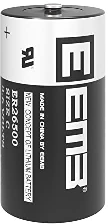 1X EEMB Typ C 3,6V Li-SOCL₂ Batterien ER26500 / 3,6V Lithium-Thionylchlorid C 9000 mAh/Li-SOCL₂ Batteries mit extrem hoher Energiedichte Nicht wiederaufladbar