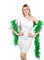 60 g, 2 Meter lange Chandelle-Federboa, ideal für Party, Hochzeit, Halloween-Kostüm, Weihnachtsbaum, Dekoration, Grün , 60 gram, 2 yard-long