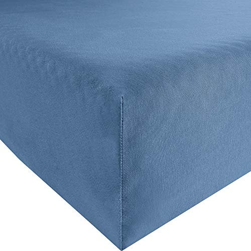Bassetti Spannbettlaken Single-Jersey blau Größe 90x190 cm 100x220 cm 9260164 Oltremare