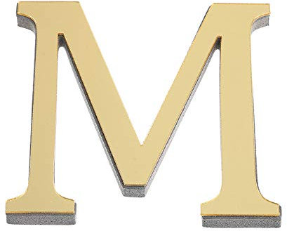 ABC Wandaufkleber 26 Gold Alphabet Wandtattoo 3D Spiegel Wandsticker, Kreativ Spiegel Buchstaben Aufkleber, DIY selbstklebende Schlafzimmer Wohnzimmer Kinderzimmer Colorful (M)