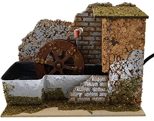 PERAGASHOP Molino de Agua con Bomba de Funcionamiento 20 x 14 x 16 cm Accesorios Belén