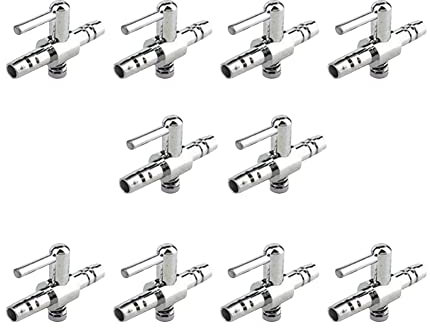 Pssopp 10PCS Stainless Steel Aquarium Flow Valve Oxygen Pump Air Volume Adjustment Check Single Open Regulating Valve Air Flow Control Valve