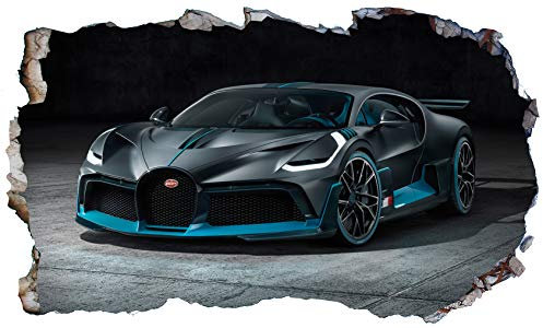 Chicbanners Wandtattoo Auto Car 3D Magic Window Wall Smash Aufkleber, selbstklebend, Größe 1000 mm breit x 600 mm tief (groß)