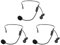 3 Pièces 3,5 mm Bouchon à vis Filaire Tête Condensateur Microphone Anti-Bruit Micro pour Guide D'achat Guide, Présentateurs